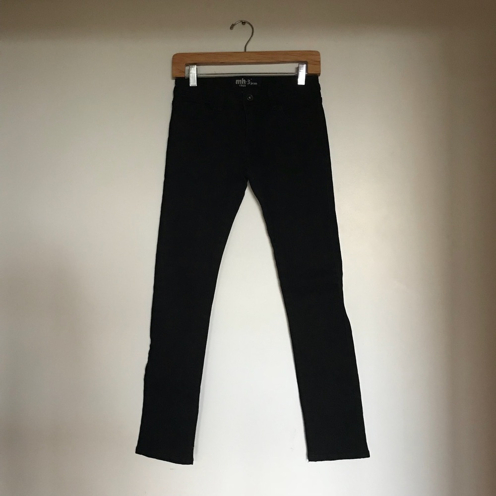Black denim jeans
